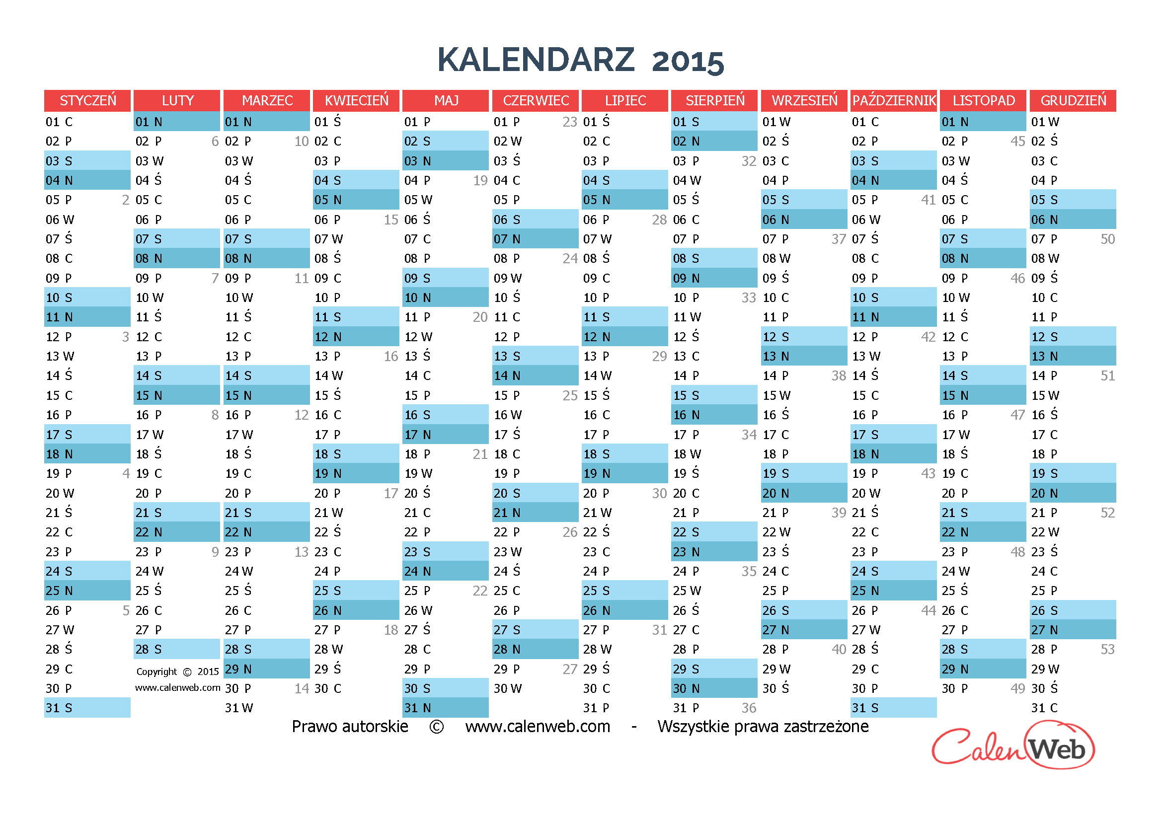 Kalendarz 2015